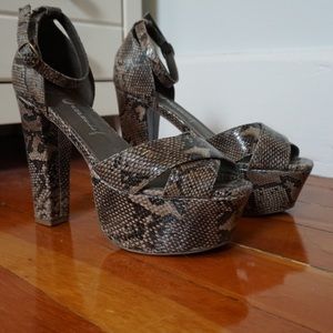 Jeffrey Campbell Snakeskin Platforms